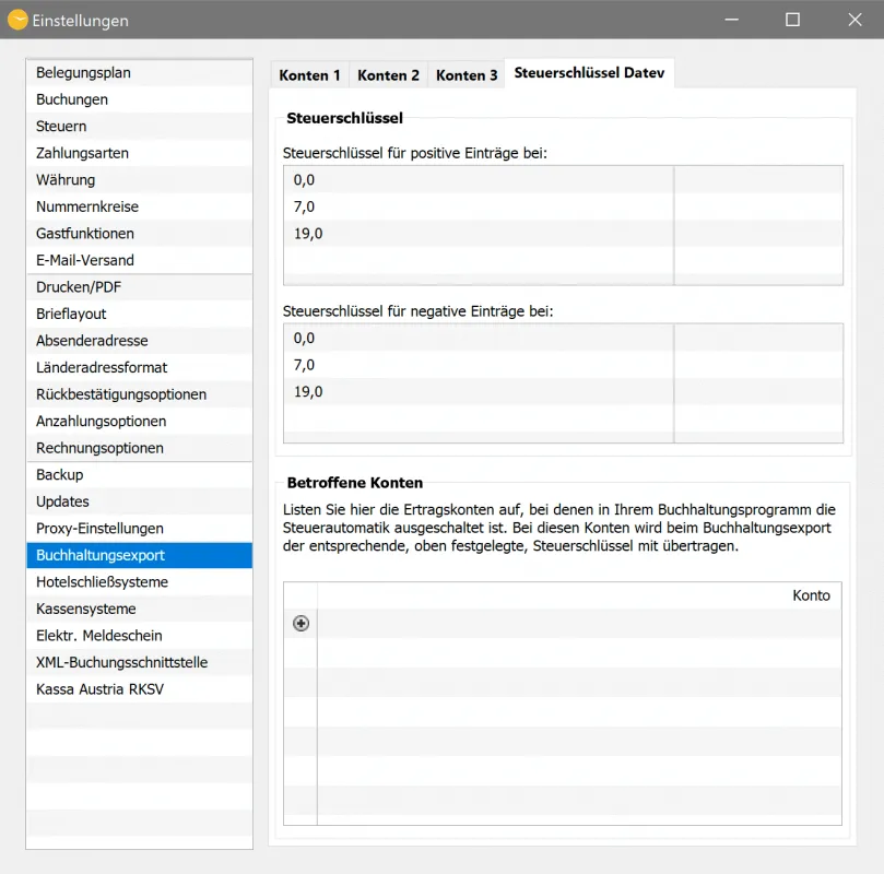 Buchhaltungsexport Datev