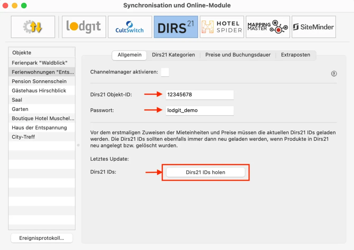 CHM DIRS Einrichten 01