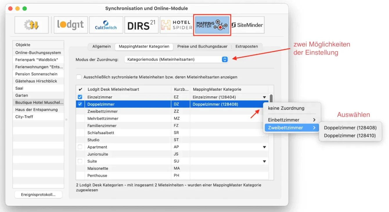 CHM Mappingmaster Einstellungen 02