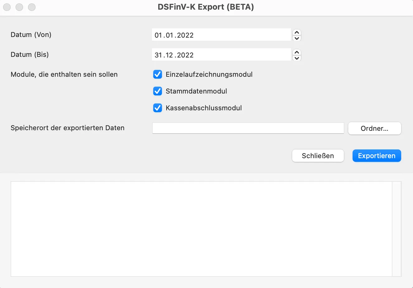 Exporte DSFinV-K Export