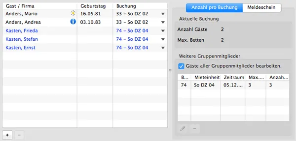 Mitreisende Buchfenst gruppe