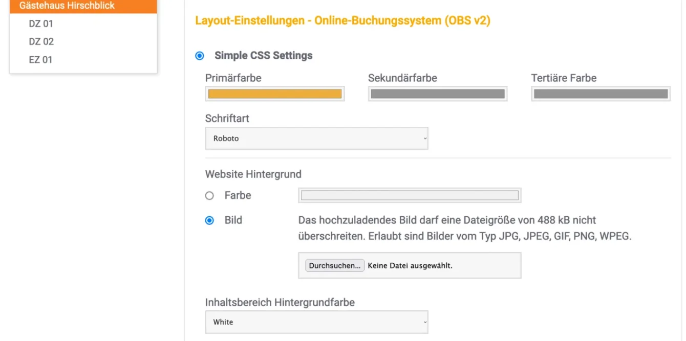 Simple CSS Einstellungen einfach