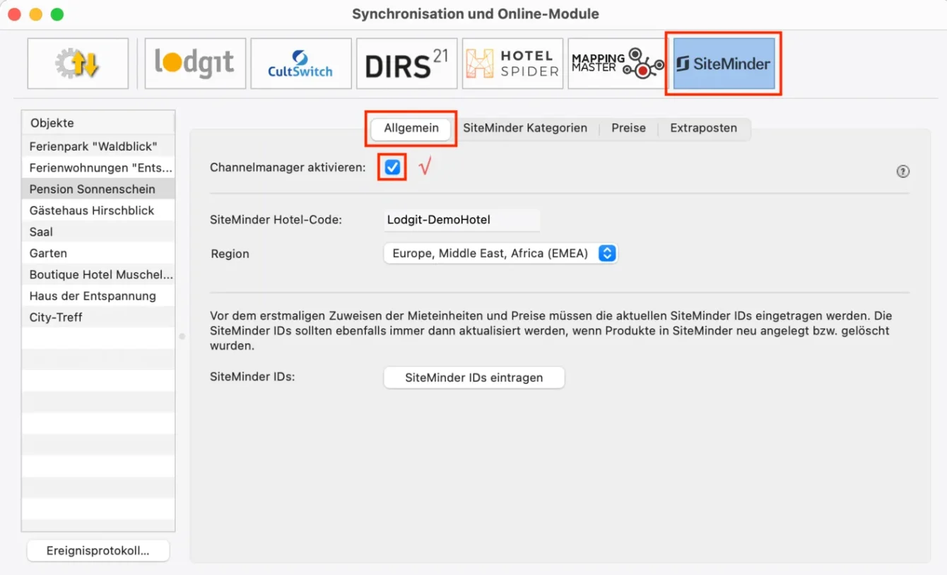 Siteminder Einstellungen 04