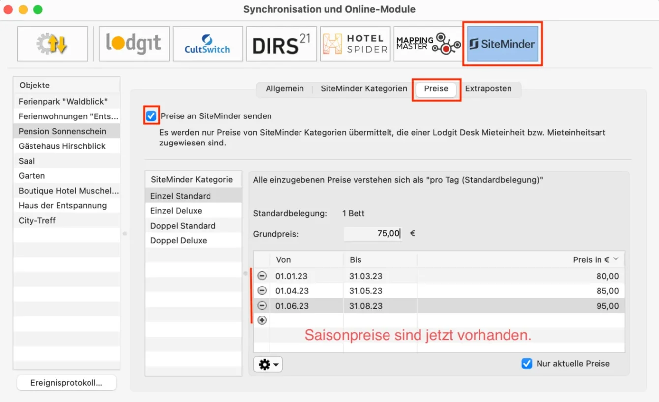 Siteminder Einstellungen 07