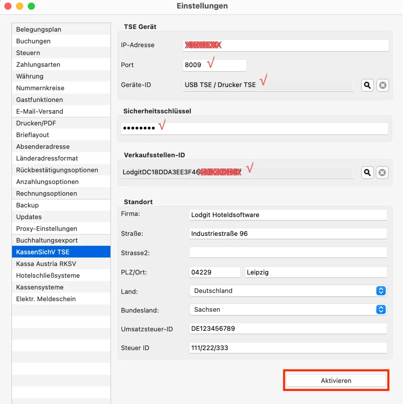 TSE 07 neue TSE initialisieren