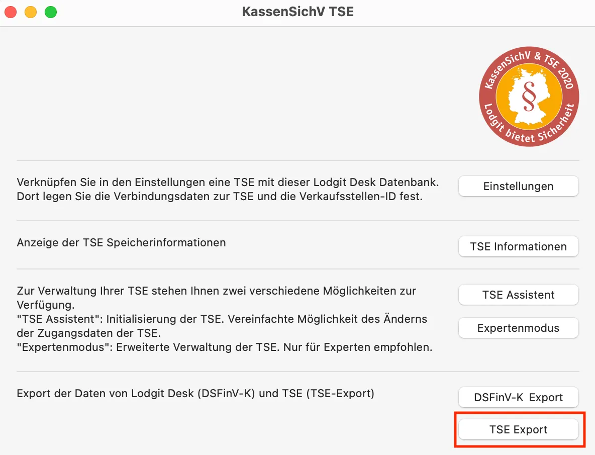 TSE-Daten exportieren