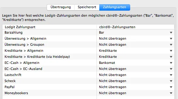 cbird Zahlungsarten