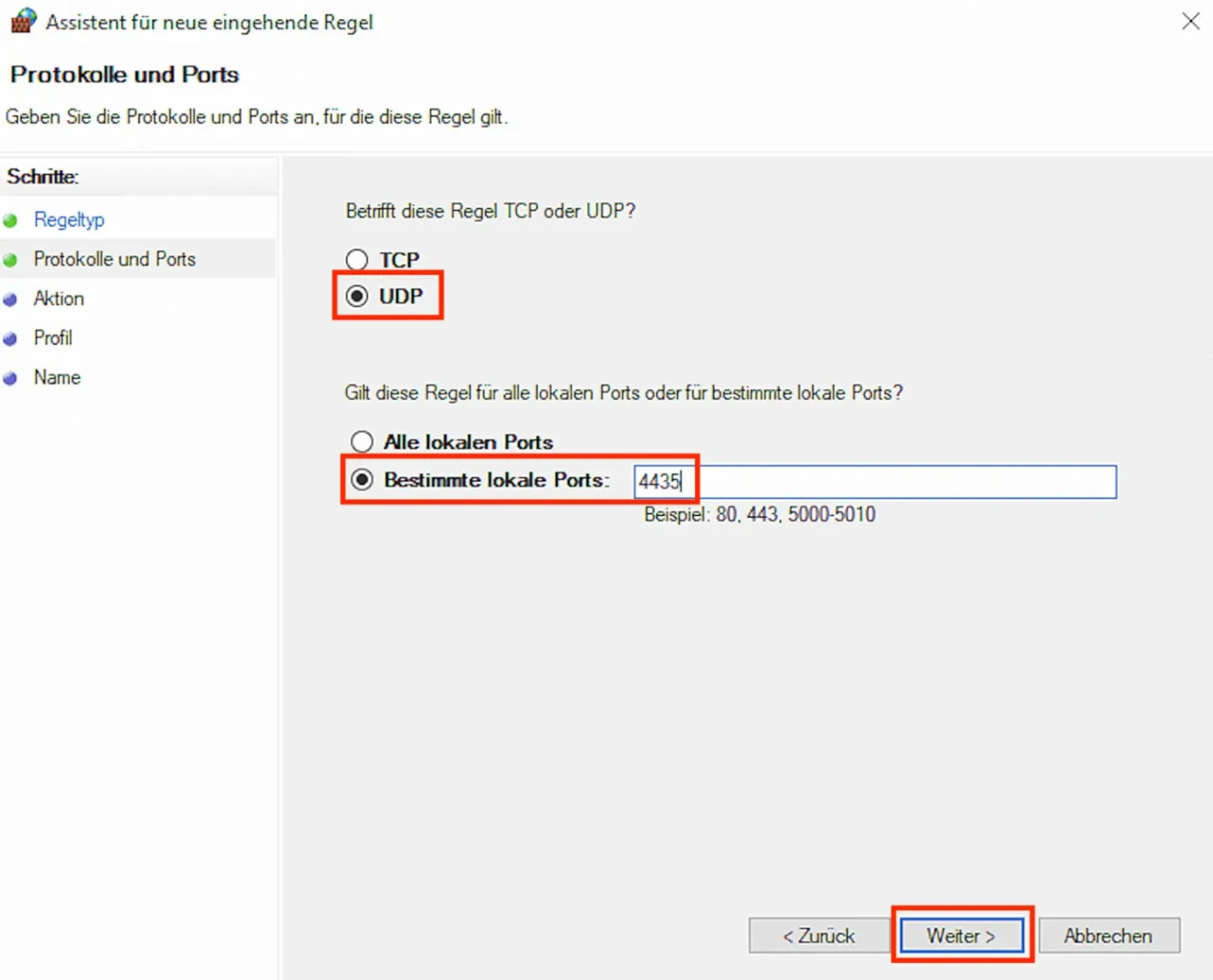 cubeSQL Firewall 08 UDP-4435