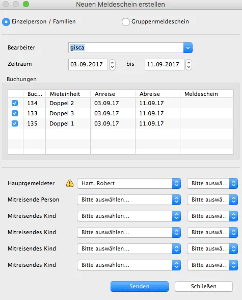 meldeschein feratel neu einzeln