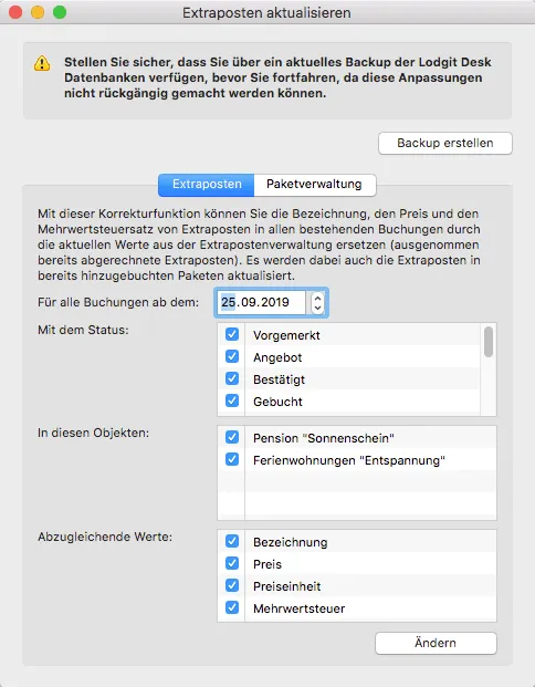 extraposten aktualisieren