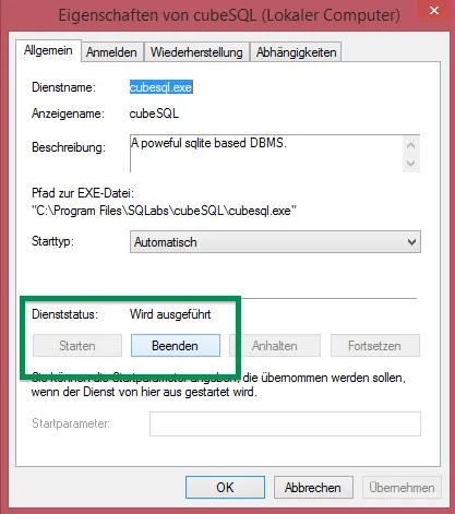 faq db lock 11 win Start Dienst